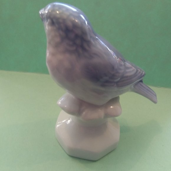 Vintage Gerold Porcelain Bavaria West Germany bird figurine blue and white - Picture 5 of 14